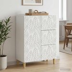 vidaXL Buffet Blanc 66 x 34 5 x 90 cm Bois d'ingénierie