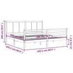 vidaXL Cadre de lit sans matelas marron miel 200x200 cm bois massif