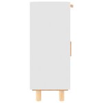 vidaXL Buffet Blanc 60x30x75 cm Bois de pin massif et rotin naturel
