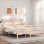 vidaXL Cadre de lit sans matelas 160x200 cm bois massif