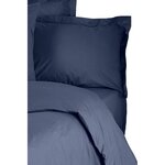 Parure de lit - housse de couette 220 x 240 + 2 taies d'oreiller 60 x 60 coton renforcé - Bleu