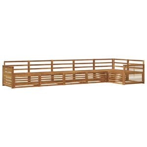 vidaXL Ensemble de canapés d'extérieur 6 Pièces Naturel