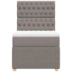 vidaXL Sommier à lattes de lit avec matelas Taupe 100x200 cm Tissu