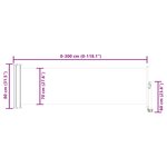 vidaXL Auvent latéral rétractable de patio 80x300 cm Crème