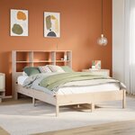 vidaXL Lit bibliothèque sans matelas 160x200 cm bois massif de pin