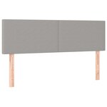 vidaXL Sommier à lattes de lit et matelas et LED Gris clair 140x190 cm