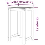 vidaXL Ensemble de bar de jardin 3 Pièces Bois d'acacia solide