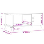 vidaXL Table basse chêne sonoma 90x50x40 cm bois d'ingénierie
