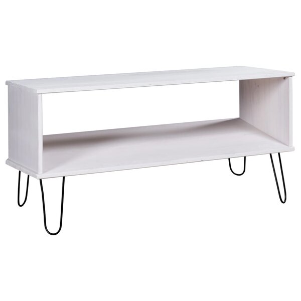 vidaXL Table basse New York Blanc Bois de pin massif