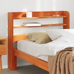 vidaXL Tête de lit avec étagères marron cire 100 cm bois massif de pin