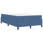 vidaXL Cadre de lit avec matelas Bleu 120 x 190 cm tissu