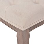 Banc banquette lin bois massif 110 x 38 x 48 cm blanc crème 02_0021257