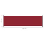 vidaXL Auvent latéral rétractable de patio 600x170 cm Rouge