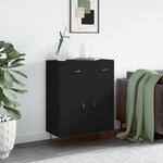 vidaXL Buffet noir 69 5x34x90 cm bois d'ingénierie