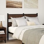 vidaXL Tête de lit chêne marron 120 cm acier et bois d'ingénierie