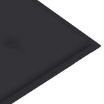 vidaXL Banc Batavia avec coussin anthracite 120 cm Bois de teck massif