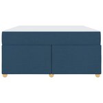 vidaXL Cadre de lit avec matelas Bleu 160 x 200 cm tissu