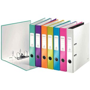 Lot de 10 Classeurs à levier 180° plastifié WOW Dos de 50 mm Assortis LEITZ