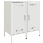 vidaXL Buffets 2 Pièces blanc 36x39x79 cm acier laminé à froid