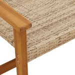 vidaXL Salon de jardin 5 Pièces beige résine tressée et bois d'acacia