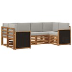 vidaXL Ensemble de canapé d'angle avec coussin 5 Pièces