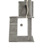 vidaXL Arbre à chat avec griffoirs en sisal 120 cm Gris