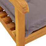 vidaXL Chaise à bascule avec coussins bois massif d'acacia