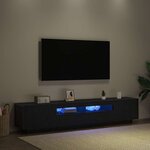 vidaXL Meuble TV 2 Pièces Noir 200 x 35 x 40 cm Bois d'ingénierie