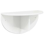 vidaXL Étagère Murale 2 Pièces Blanc brillant 38 x 19 x 19 cm