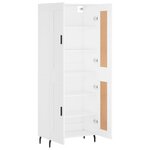 vidaXL Buffet haut Blanc 69 5x34x180 cm Bois d'ingénierie
