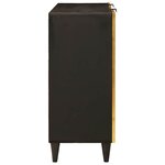 vidaXL Meuble d'appoint avec stockage Noir et or 90 x 33.5 x 75 cm