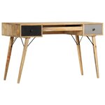 vidaXL Bureau avec tiroirs 130x50x80 cm Bois solide de manguier