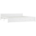 vidaXL Cadre de lit sans matelas avec tiroirs blanc