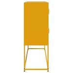 vidaXL Buffet jaune moutarde 100 5x39x107 cm acier laminé à froid