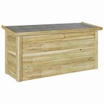 vidaXL Boîte de Rangement Marron 119 x 44.5 x 58 cm Pin imprégné