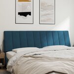 vidaXL Coussin de tête de lit Hanko bleu 180 cm velours
