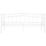 vidaXL Cadre de canapé-lit sans matelas blanc métal 90x200 cm
