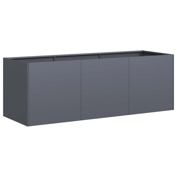 vidaXL Jardinière Anthracite 120x40x40 cm Acier laminé à froid