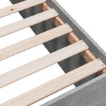 vidaXL Cadre de lit gris béton 135x190 cm bois d'ingénierie