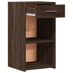 vidaXL Tables de chevet 2Pièces chêne marron 35x34x65cm bois d'ingénierie