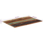 vidaXL Dessus de table rectangulaire 60x90 cm 15-16 mm Bois récupéré