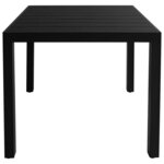 vidaXL Ensemble à manger de jardin 5 Pièces aluminium noir