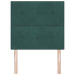 Headboard LED vidaXL Vert Foncé 90 cm Velours