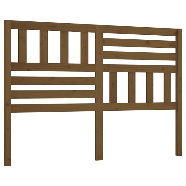 vidaXL Tête de lit Marron miel 146x4x100 cm Bois massif de pin