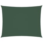 vidaXL Voile de parasol tissu oxford rectangulaire 4x5 m vert foncé