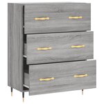 vidaXL Buffet sonoma gris 69 5x34x90 cm bois d'ingénierie
