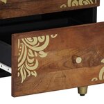 vidaXL Cabinet de chevet avec tiroir 2 Pièces Marron miel 40 x 33 x 46 cm