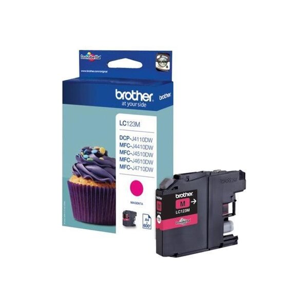 Brother cartouche d'encre lc-123 - magenta - haute capacité - 600 pages
