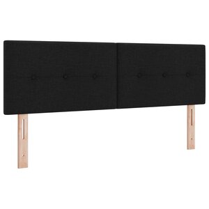 tête de lit vidaXL en tissu noir rembourrée avec boutons 140 cm