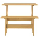 vidaXL Ensemble à manger REINE 3 Pièces marron miel bois de pin massif